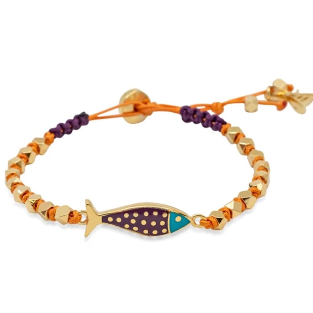 Atelier Petites Pierres Lucky Purple Fish Adjustable Bracelet